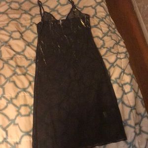 Black see through gown